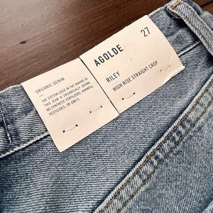 Agolde Riley High Rise Straight Crop size 27